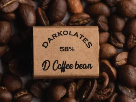 Darkolates D coffee bean 58% Dark Chocolate Cubes